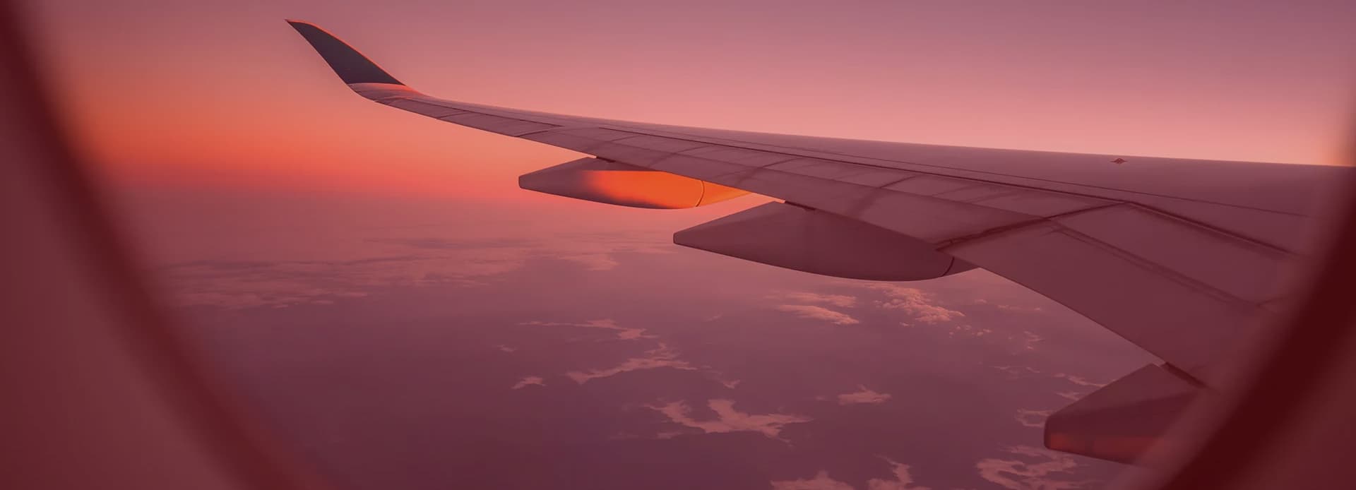 Aerial view of clouds at sunset